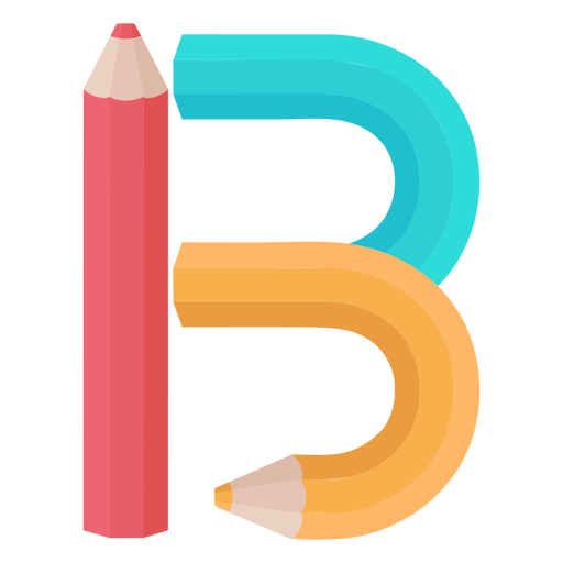 Download Pencils decor alphabet b - Transparent PNG & SVG vector file