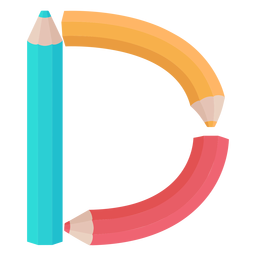 Alfabeto de decoração de lápis d Desenho PNG