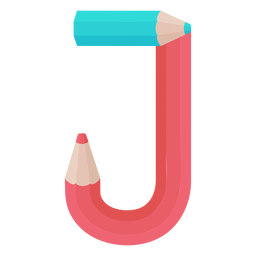 Bleistifte Dekor Alphabet j PNG-Design