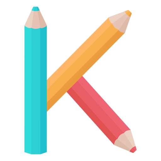 Download Pencils Decor Alphabet K Transparent Png Svg Vector File