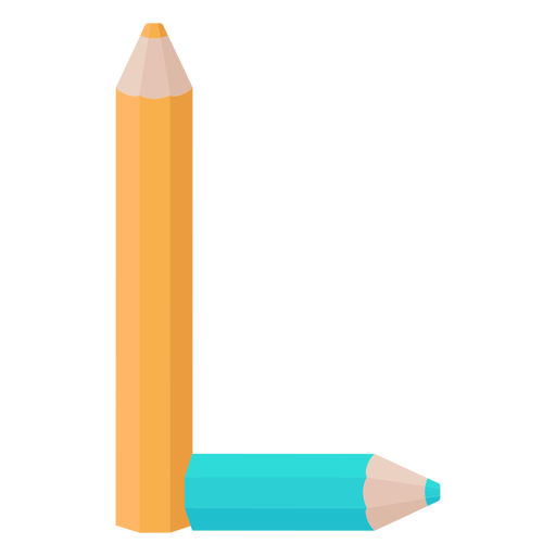 Alfabeto de decoração de lápis l Desenho PNG