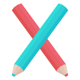 Lápices decoración alfabeto x Diseño PNG