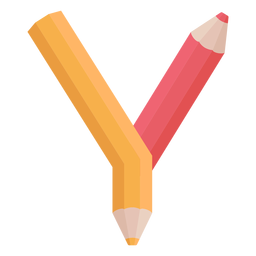Alfabeto de decoração de lápis y Desenho PNG