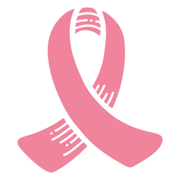 Pink ribbon cancer awareness icon PNG Design