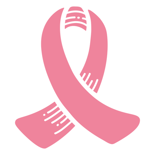 Pink ribbon cancer awareness icon PNG Design