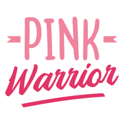 Letras de conscientização do câncer guerreiro rosa Desenho PNG