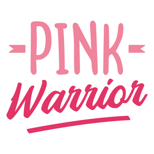 Download Pink warrior cancer awareness lettering - Transparent PNG ...