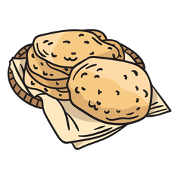 Pita bread israeli food illustration PNG Design