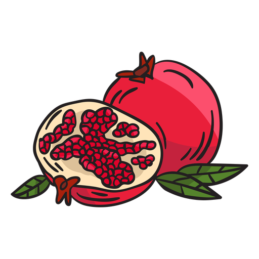 Pomegranate fruit food illustration PNG Design