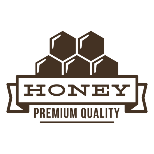 Premium quality honey honeycomb badge PNG Design