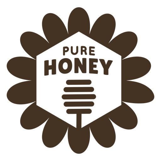 Emblema de concha de mel puro