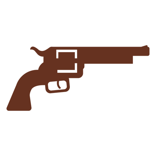Revolver gun outline illustration PNG Design