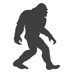 Sasquatch bigfoot preto liso Desenho PNG
