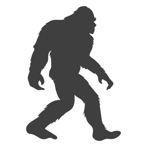 Sasquatch Bigfoot Flat Black PNG-Design