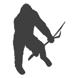 Sasquatch peludo criatura folclore preto Desenho PNG