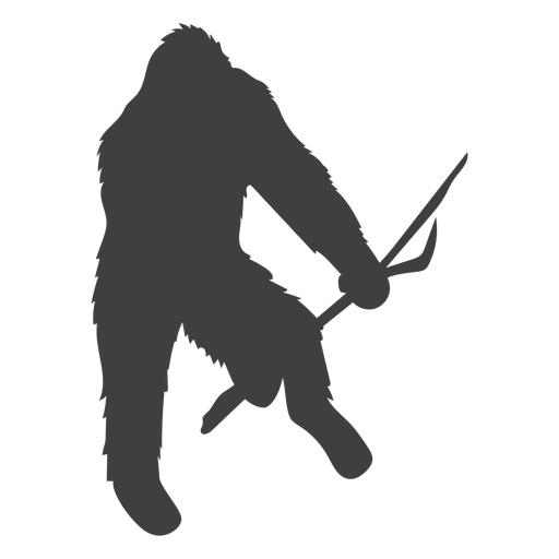 Sasquatch behaarte Kreatur Folklore schwarz PNG-Design