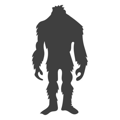 Sasquatch standing waiting black - Transparent PNG & SVG vector file