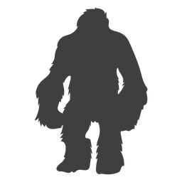 Shaggy hairy creature bigfoot black PNG Design