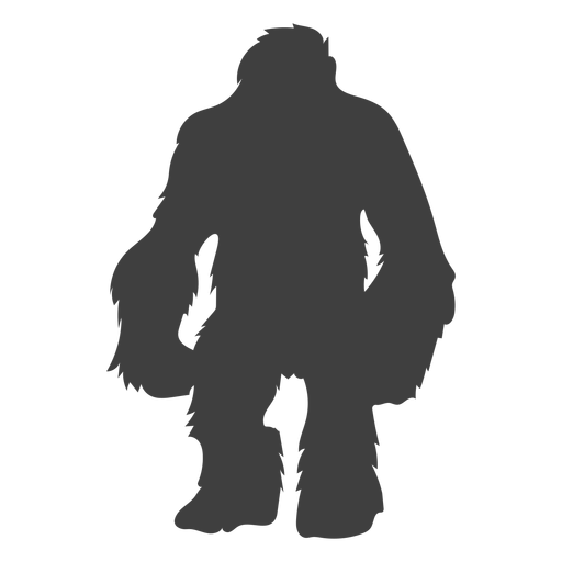 Shaggy haarige Kreatur Bigfoot schwarz PNG-Design