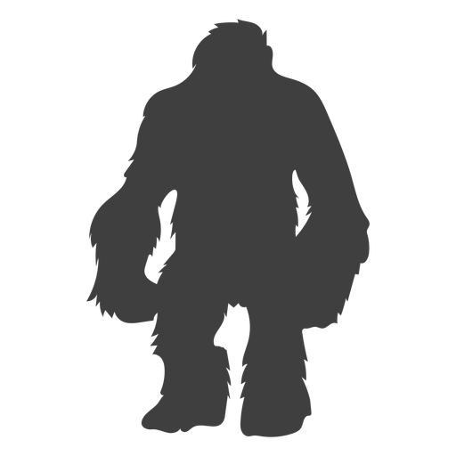 Shaggy hairy creature bigfoot black PNG Design