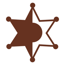 Ícone de emblema de xerife do oeste selvagem