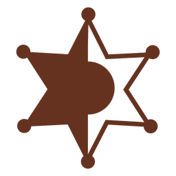 Insignia del sheriff icono del salvaje oeste occidental Insignia del sheriff icono del salvaje oeste occidental