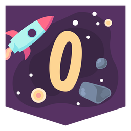 Space alphabet o banner Space alphabet o banner