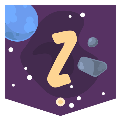 Banner de espacio alfabeto z