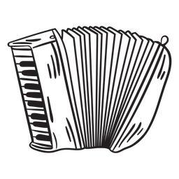 Squeeze Box Accordion Instrument Stroke PNG & SVG Design For T-Shirts