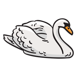 Swan bird finland illustration PNG Design