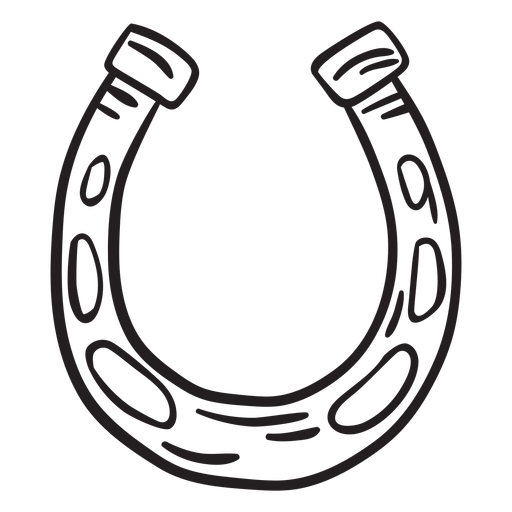 Symbol luck horseshoe stroke PNG Design