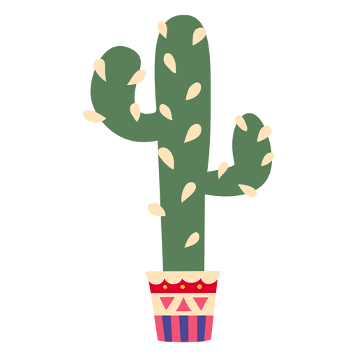 Design PNG E SVG De Planta Do Deserto Com Cactos Planos Para Camisetas