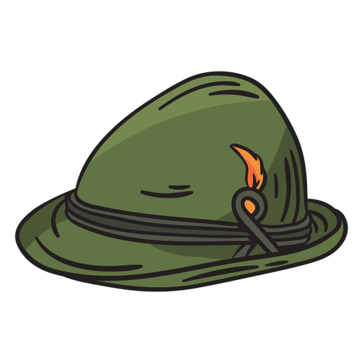 Ilustraci?n de sombreros de sombrero alpino tradicional Diseño PNG