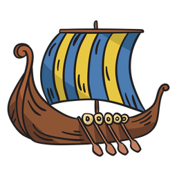 Ilustração de barco de navio viking Desenho PNG