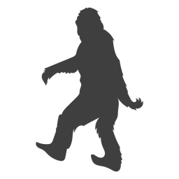 Andando bigfoot peludo preto Desenho PNG