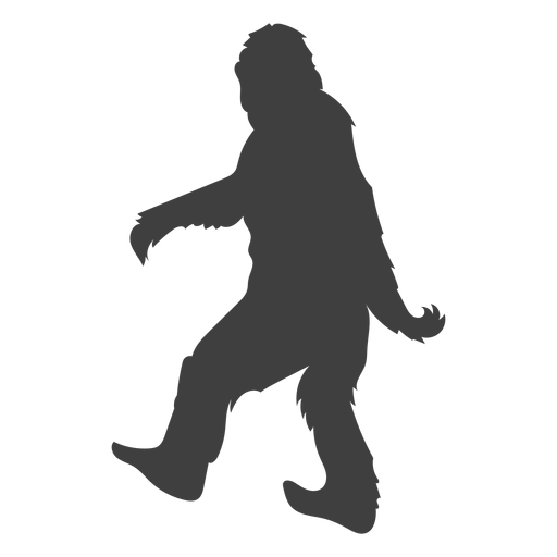 Andando bigfoot peludo preto Desenho PNG