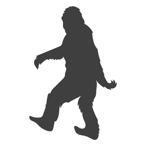 Bigfoot haarig schwarz laufen PNG-Design