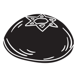 Yarmulke kippah cap israelense preto Desenho PNG
