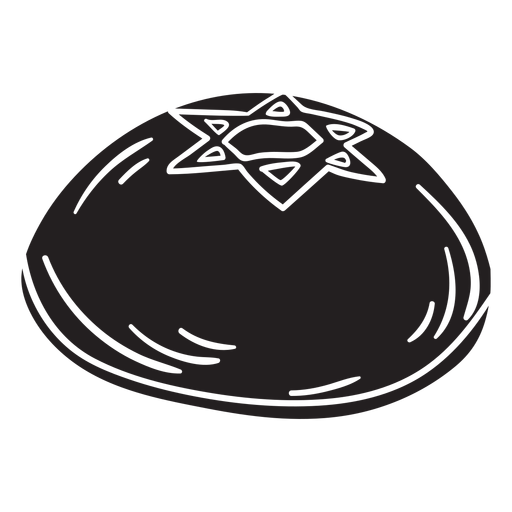 Yarmulke kippah cap israelense preto Desenho PNG