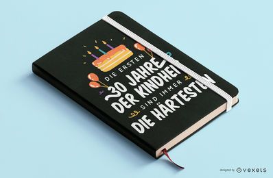 30. Geburtstag Deutsches Zitat Buch Cover Design 30. Geburtstag Deutsches Zitat Buch Cover Design