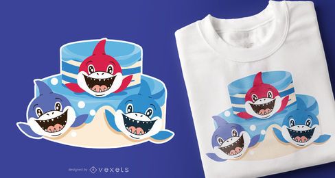 Design de camisetas Shark Friends