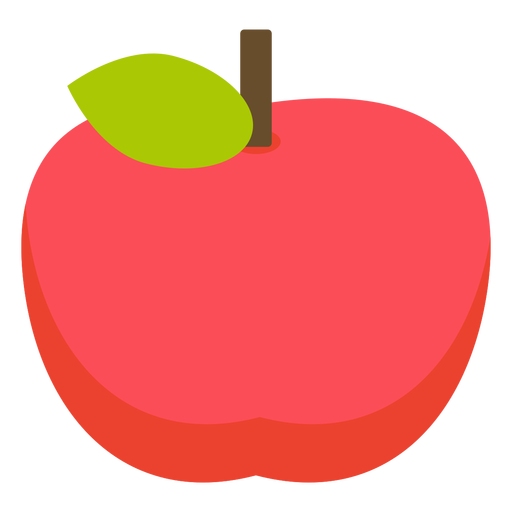 Apfelfrucht flacher Apfel PNG-Design