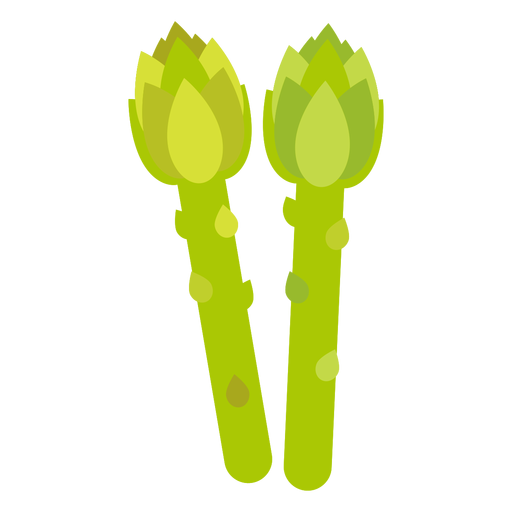 Espárragos vegetales planos Diseño PNG