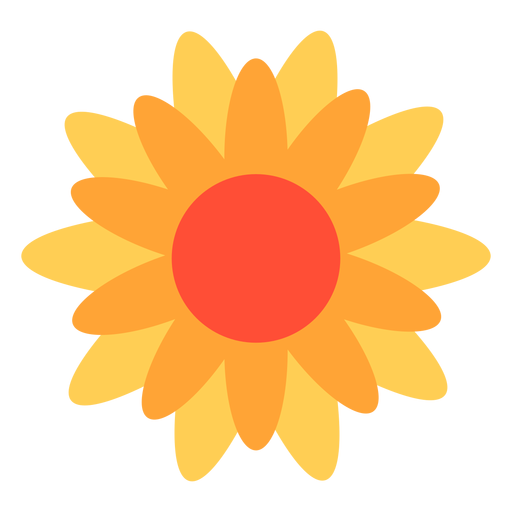 Calendula flower flat PNG Design