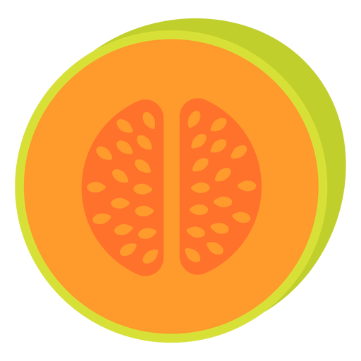 Cantaloupe Frucht flach PNG-Design