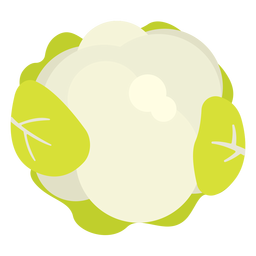 Coliflor vegetal plano Diseño PNG