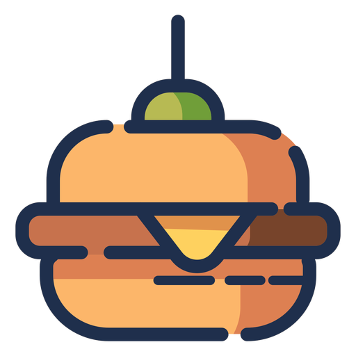 Ícone de hambúrguer de queijo Desenho PNG