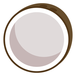 Fruta de coco plana Diseño PNG