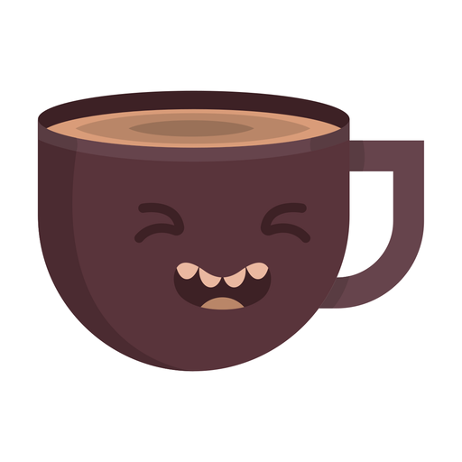 Taza de café woozy pegatina plana Descargar PNG/SVG