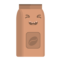Etiqueta engomada del frasco de café plana Diseño PNG